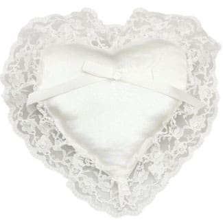 Satin heart best sale shaped pillow